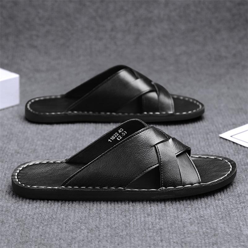 Fashion Non-Slip Summer Shoes Men Flip-flops New Men's Slide Sandals Quick-Dry Male Slippers Casual Lightweight Half Drag Beach Shoes