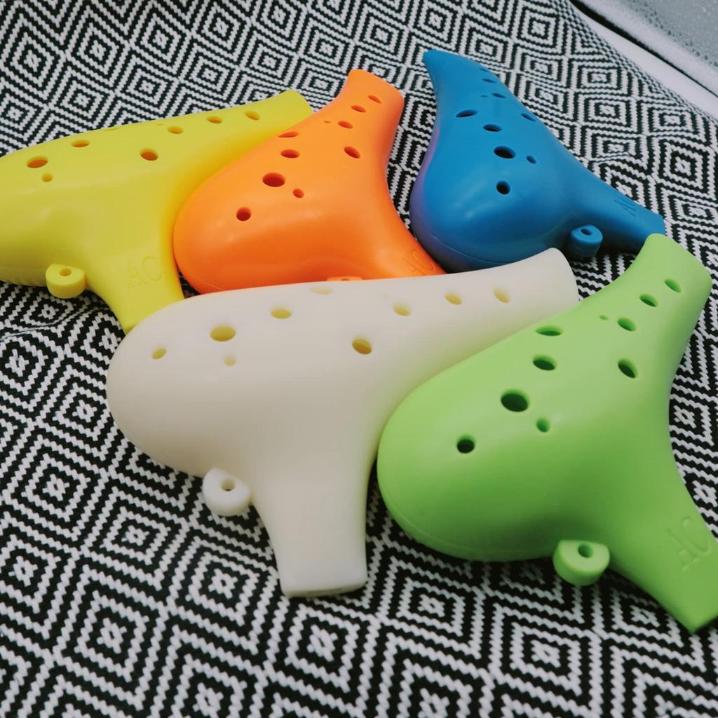 Alto Plastic Ocarina in C Key with Resin Brass Pipe 12-Hole (Blue)