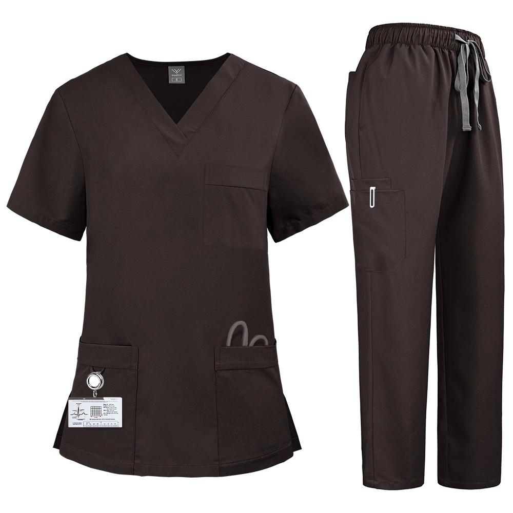 Soft Polyester Hospital Doctor Scrubs Nurses Accessories Nursing Articles Dental Scrub Pet Store Veterinary Uniform