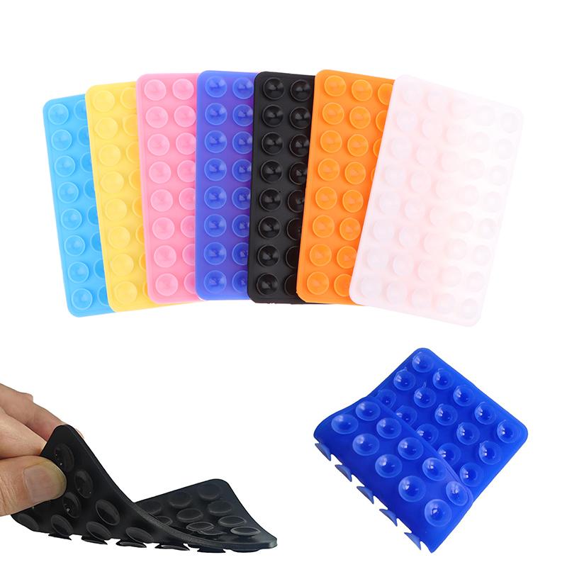 1Pc Backed Adhesive Sucker Pad For Fixed Pad 40 Double Side Silicone Suction Pad For Mobile Phone Fixture Suction Cup
