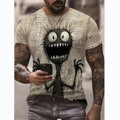 Moda Carino Cartone Animato Estate Uomo T-shirt Leggero Traspirante Casual Bambini Girocollo Manica Corta Streetwear Oversize Top