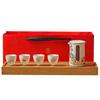 Luxury Gold-Painted Ceramic Kung Fu Tea Set - 5-Piece Gift Box