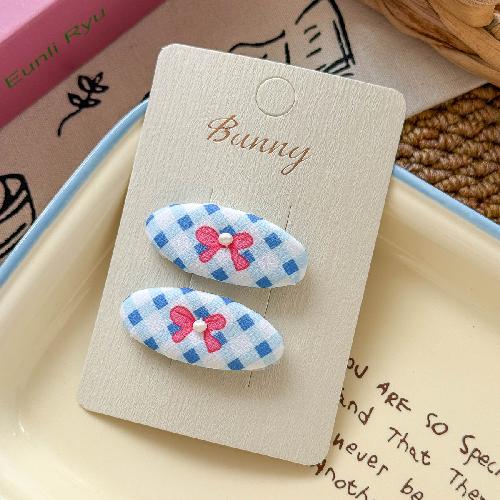 Autumn and Winter Lace Embroidery Bow Children's Hairpin Cute Girl Hair Ring Head Rope Girl Headdress Hair Accessories
