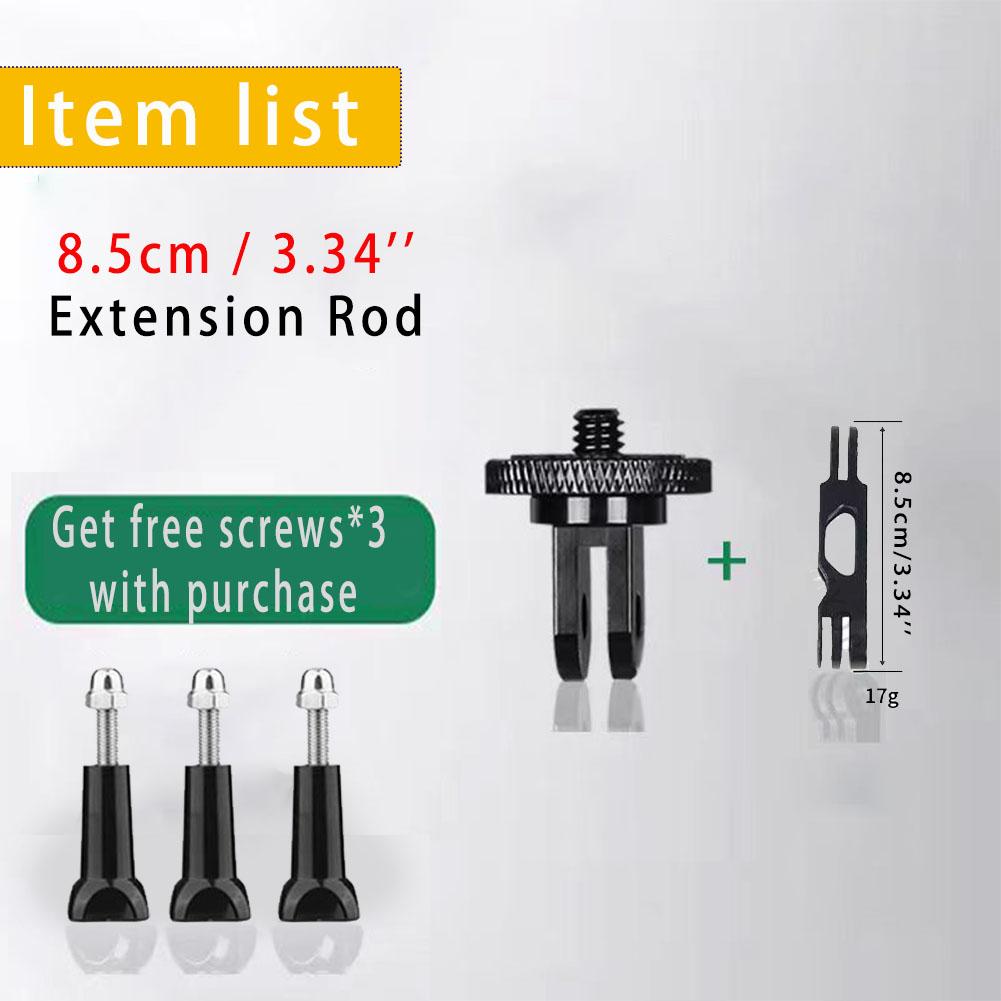 For Gopro Extension Rod Bracket Mount for Insta360 X4 Helmet Aluminum Alloy Extension Arm Motorcycle Action Camera Accessories