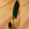 Retro Feather Pen Writing Ink Set Creative Exquisite Feather Dip Fountain Pen Sets Stationery Crafts Gifts for Home Office