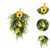 Artificial Sunflower Hyacinth Floral Swag Hanging Garland 20inch Long for Wedding Window Decor