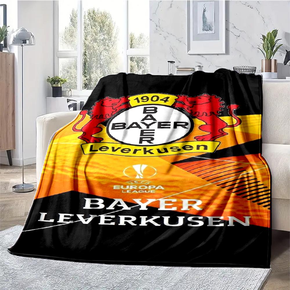 Bayer Leverkusen Theme Printed Blanket - Perfect for Couch, Bed, Travel & Outdoor Use | Machine Washable, Cozy & Durable.