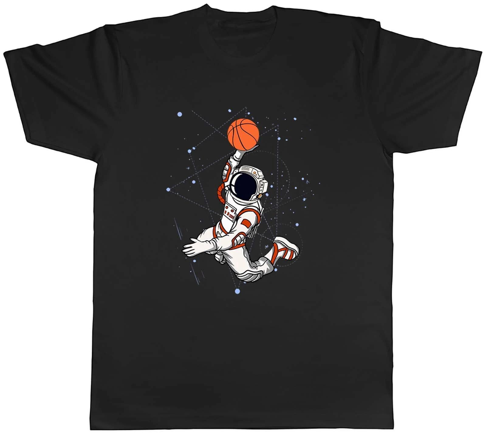 Slam Dunk Astronaut Mens T-Shirt Space Basketball Funny Unisex Tee Gift XXL