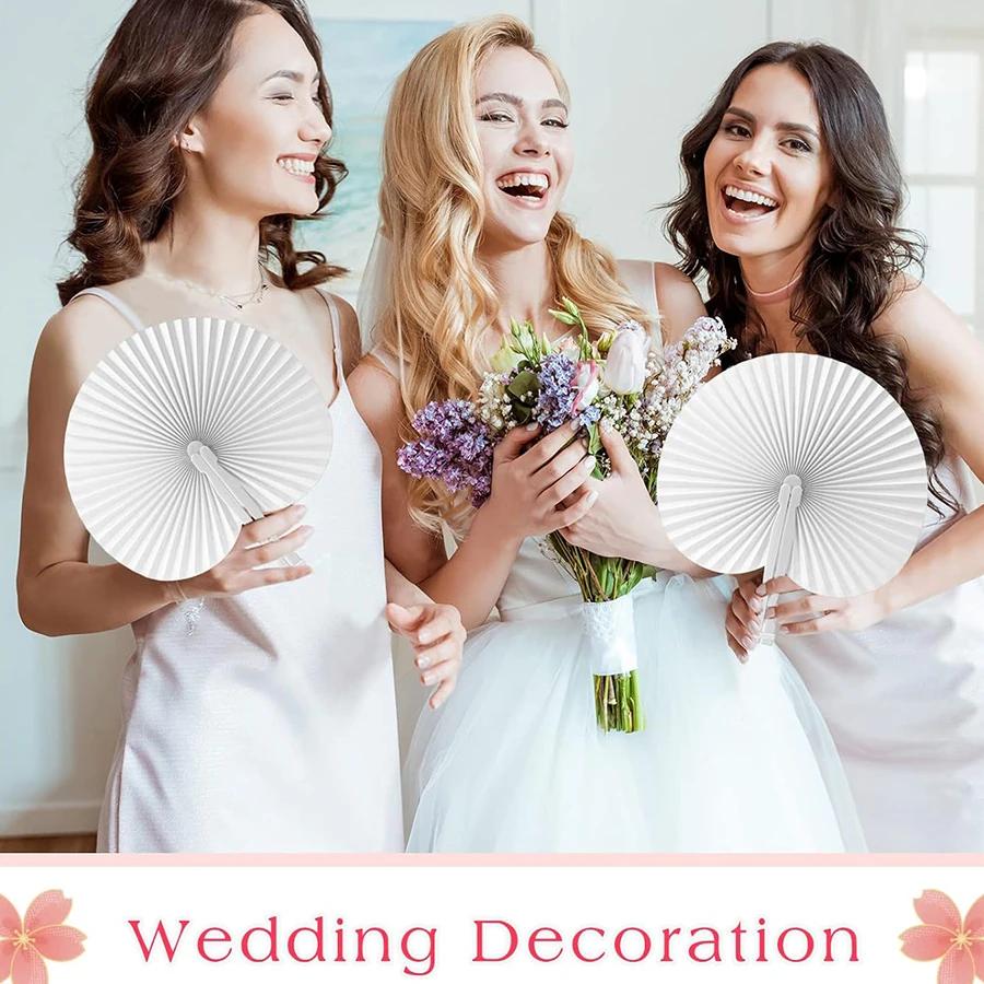 Paper Folding Fan Heart-Shaped Round Heart Wall Decoration Wedding Party Gift for Guests Anniversary Birthday Wedding DIY