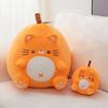 Kawaii Fat Cartoon Orange Cat Plush Toys Soft Comfy Kitten Throw Pillow Back Cushion Funny Home Decor Nice Gift To Kids