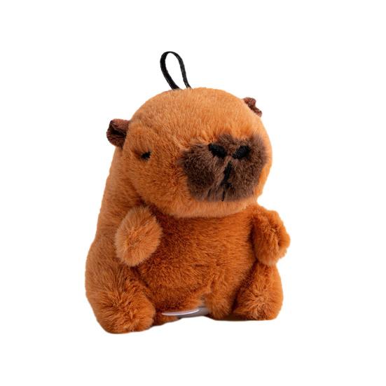 Chirping Bird Cat Toy Interactive Plush Sparrow Hedgehog Capybara Toy Simulation Animals Touch Activated Pet Toy for Indoor Cats