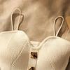 Summer Cross-Knit Suspender Women'S French Style Sexy Beauty Camisole Slim Fit Sleeveless T-Shirt No Chest Pad Short Tank Tops