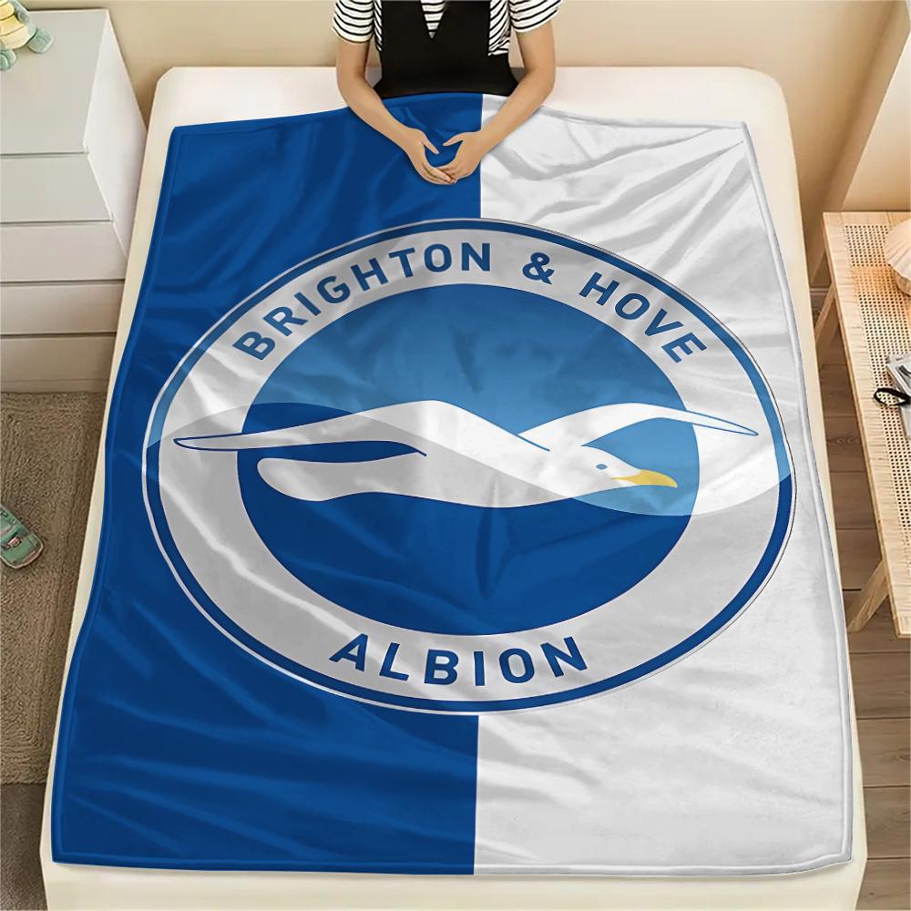 1PC Brighton Print Flannel Blanket, High Quality All Seasons, Home Decor, Warmth and Comfort, Perfect for Christmas Gifts