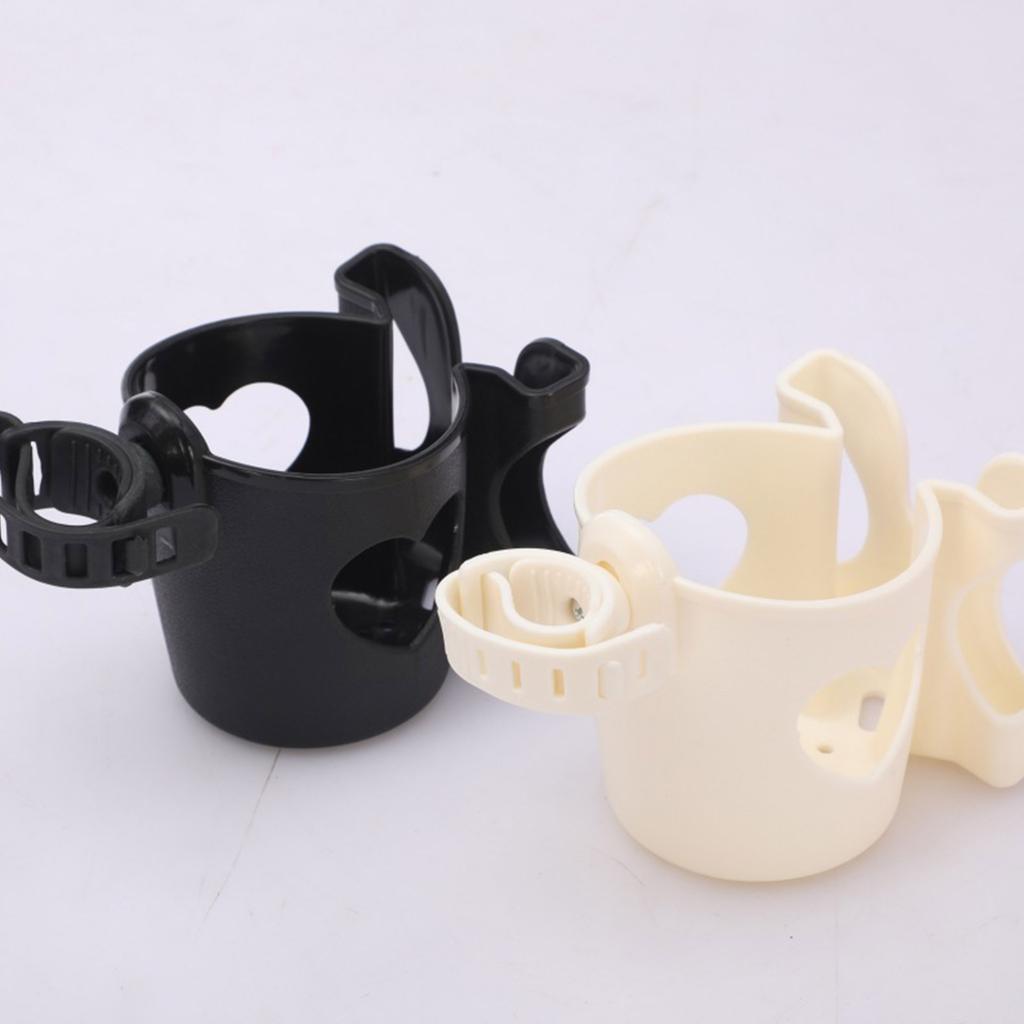 Suport multifuncțional 2 în 1 pentru cărucior pentru bebeluși, suport pentru pahare, suport pentru sticle, suport pentru telefon, rotire la 360 de grade pentru ieșiri ușoare