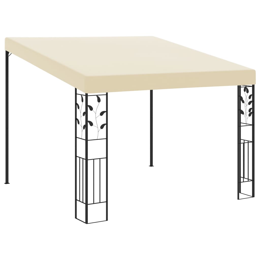 Wandmontierter Pavillon 3x3x2,5 m Cremeweiß