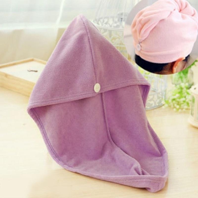 Women's Fast Super Absorbent Dry Magic Hair Towel Microfiber Wrap Hair Bath Towel Hat