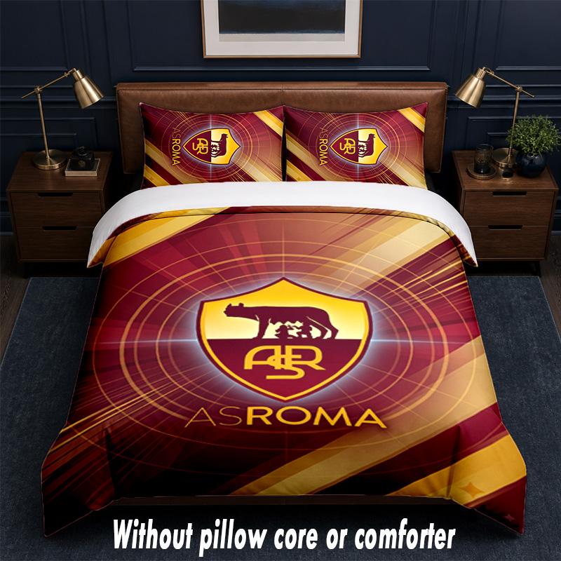 AS Roma Design Postel Povlečení 1 Povlak na přikrývku + 2 Povlaky na polštář Měkké Prodyšné Domácí Lůžkoviny