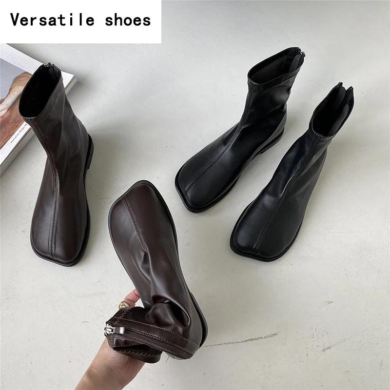 Осенние женские тонкие короткие сапоги — фото 6