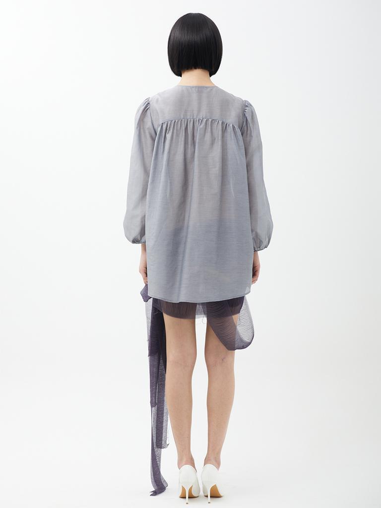 SMIEUR Silk Cotton Blouse (Gray)
