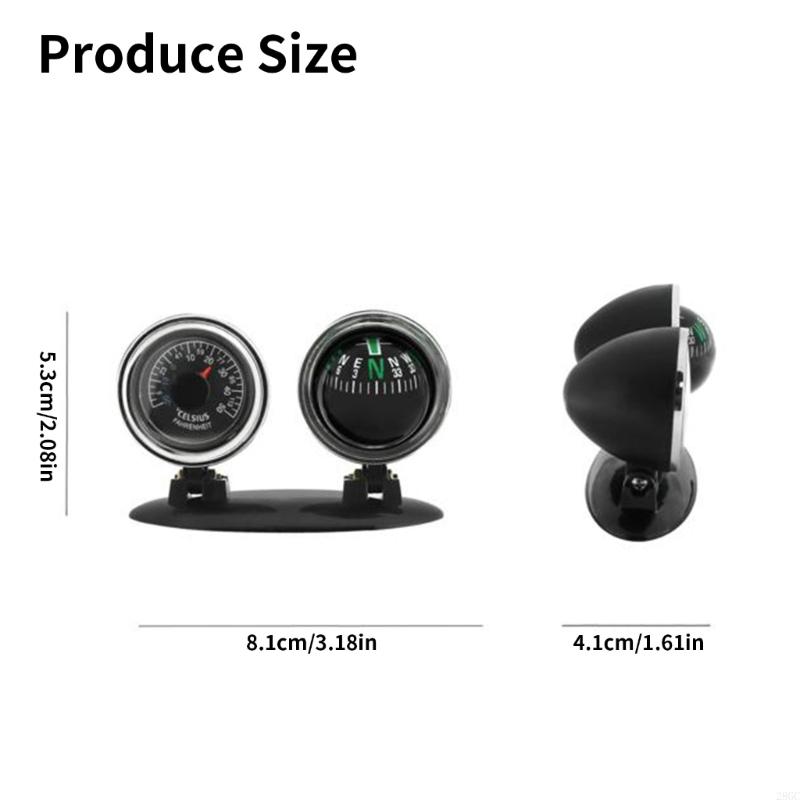 28GC Reliable Car Dashboard Ornament Compasses Thermometers Direction For Enhancing Interior Of Trucks And Offroads Vehicles