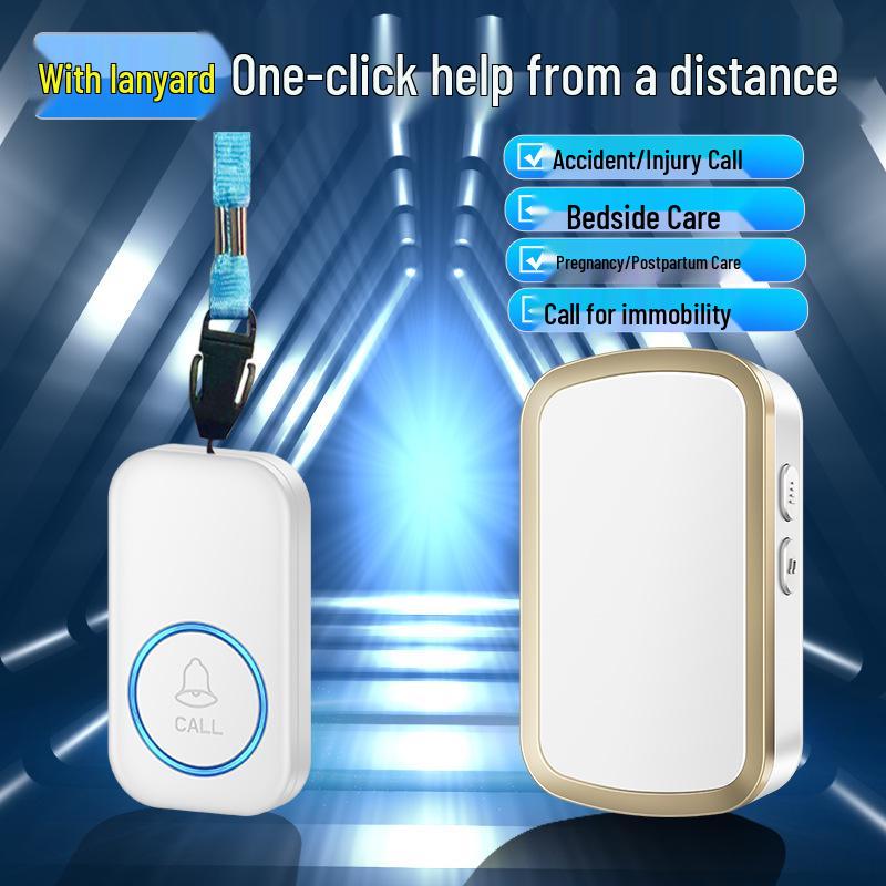 Senior Wireless Emergency Call Button for Bedside Use