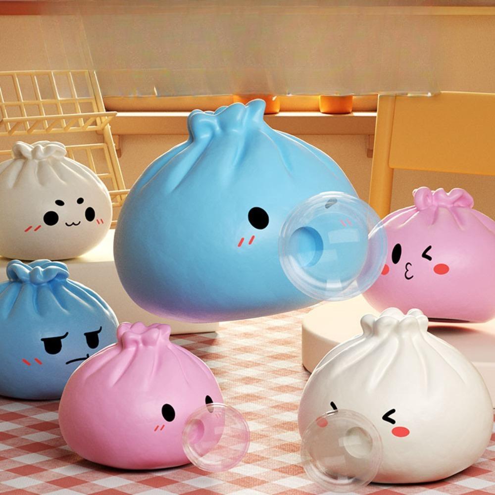 Soft Non Sticky Bun Shaped Bubble Squeeze Toy Rebound Simulation Food Stress Relief Decor