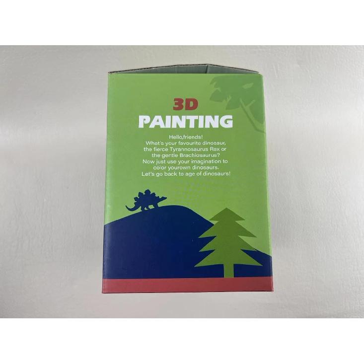 3D Dinosaurs Painting Kit with 12 Dinos for Kids Age 3-15, Arts and Crafts Kits Drawing Toys with Dinosaurs Set Creativity Gifts for Boys and Girls