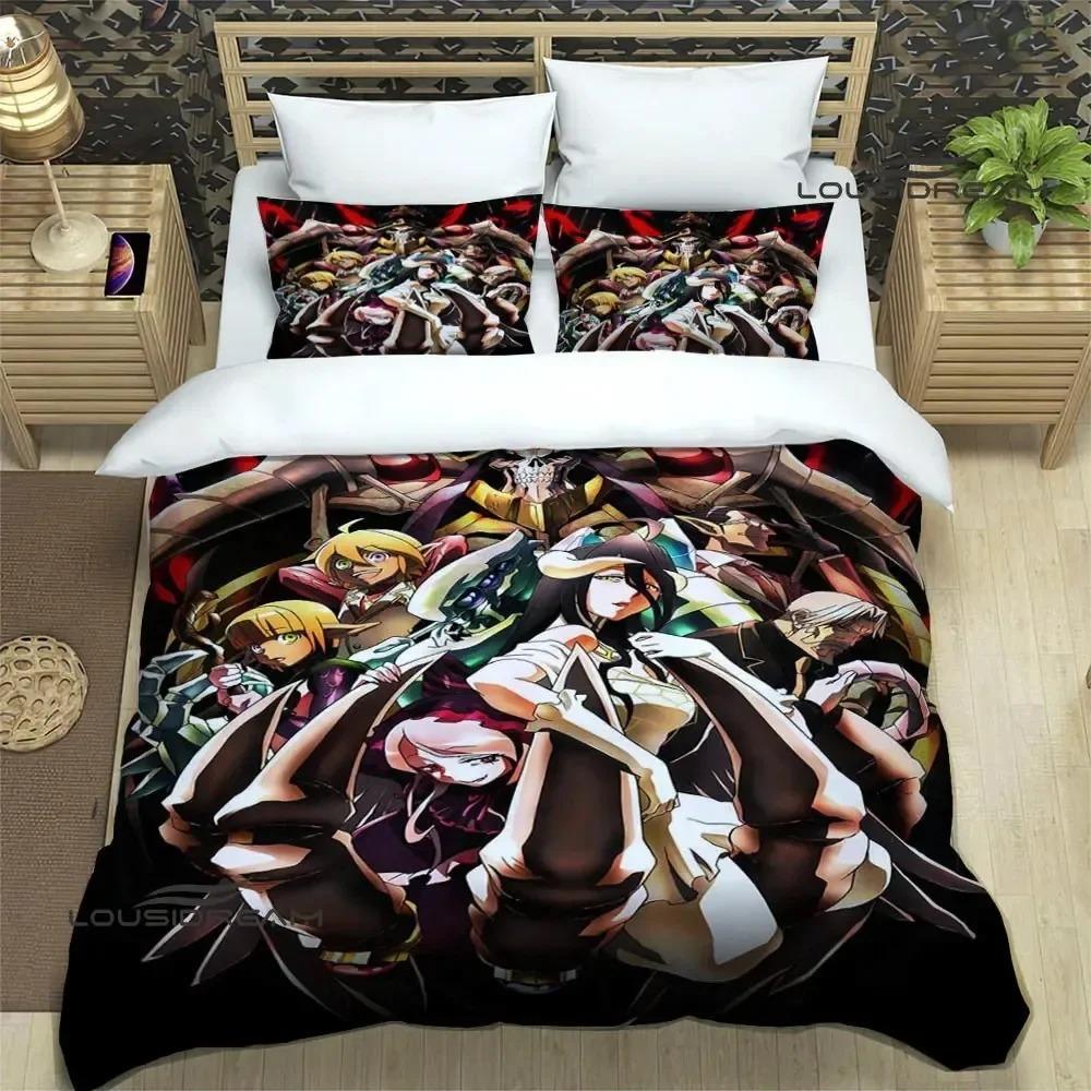 Overlord Cartoon Printed Bedding Sets Exquisite Bed Supplies Set Duvet Cover Bed Comforter Set Bedding Set Luxury Birthday Gift