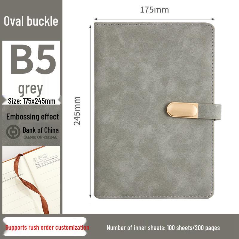 A5 Custom Logo Thickened B5 Diary with Buckle for Business Office