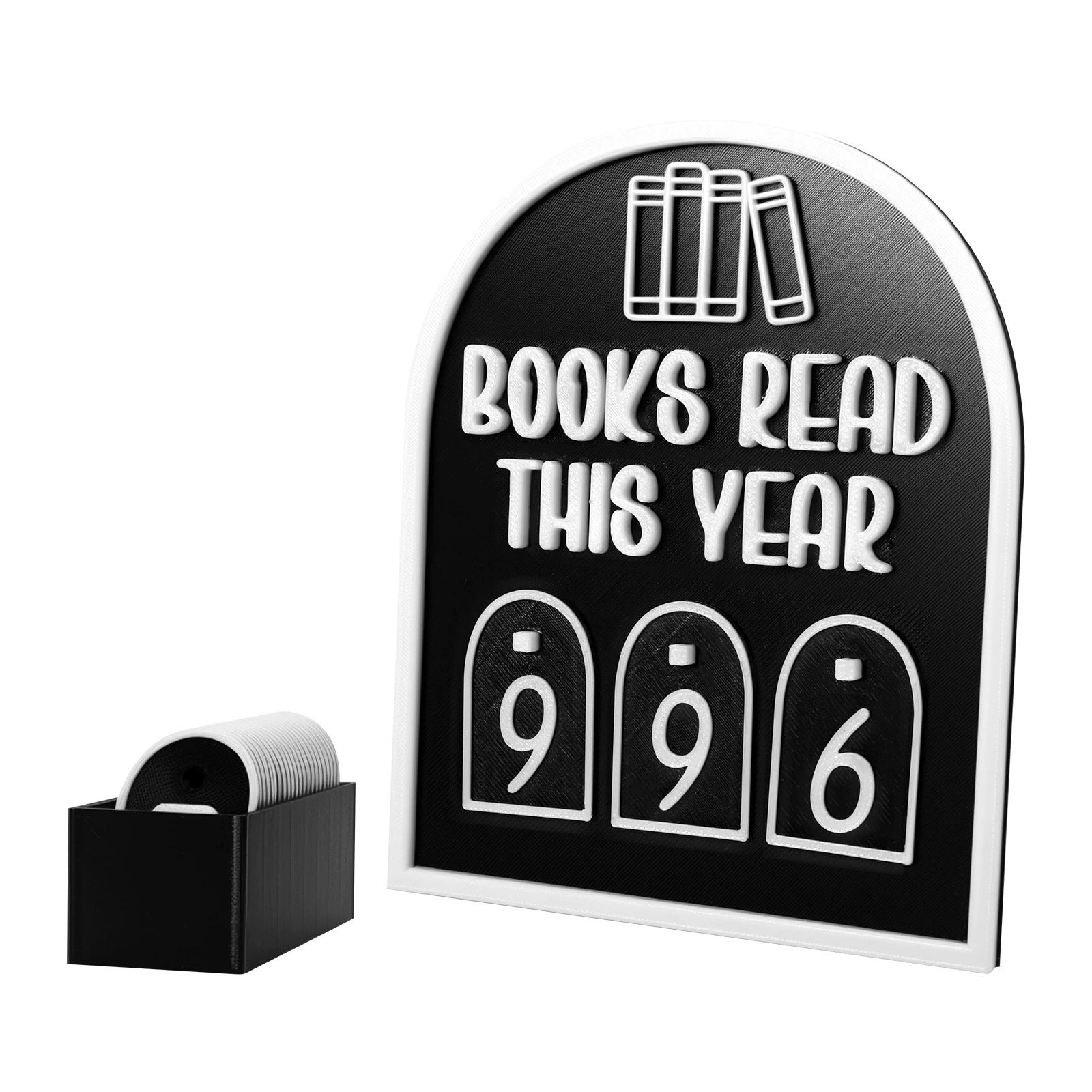 

Book Read This Year Counter Reading Goal Decor Book Tracker Teacher Writer Counter Sign Reading Plan Management Bookshelf Decor чорний