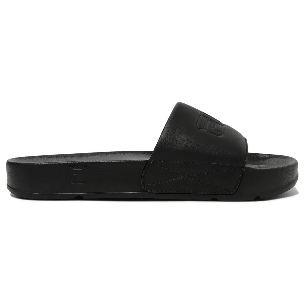 FILA DRIFTER Outerwear Rubber Sole Abrasion Resistant Abrasion Resistant Slide Slippers Unisex Black Korean Style 1SM02591G_001