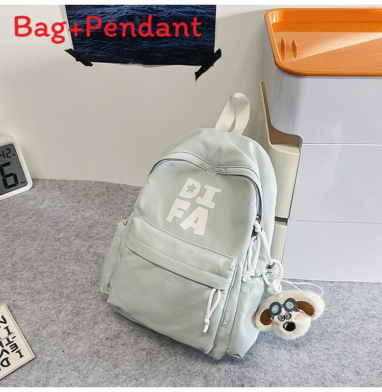 

Youth Campus Backpack With Letter Pattern And Nylon For College Students Blue B
