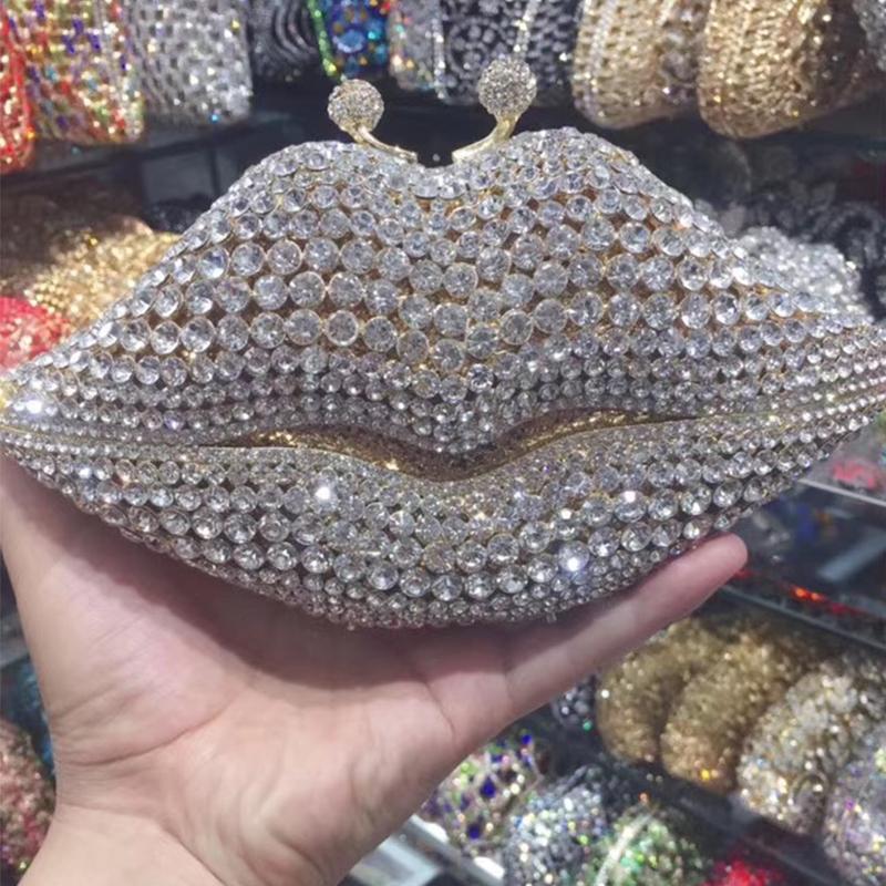 Yellow Diamond Evening Bags Mouth Purses WHTUOHENG Stone Handbag Hard Metal Party Prom Clutches Luxury Women's Crystal Wedding B