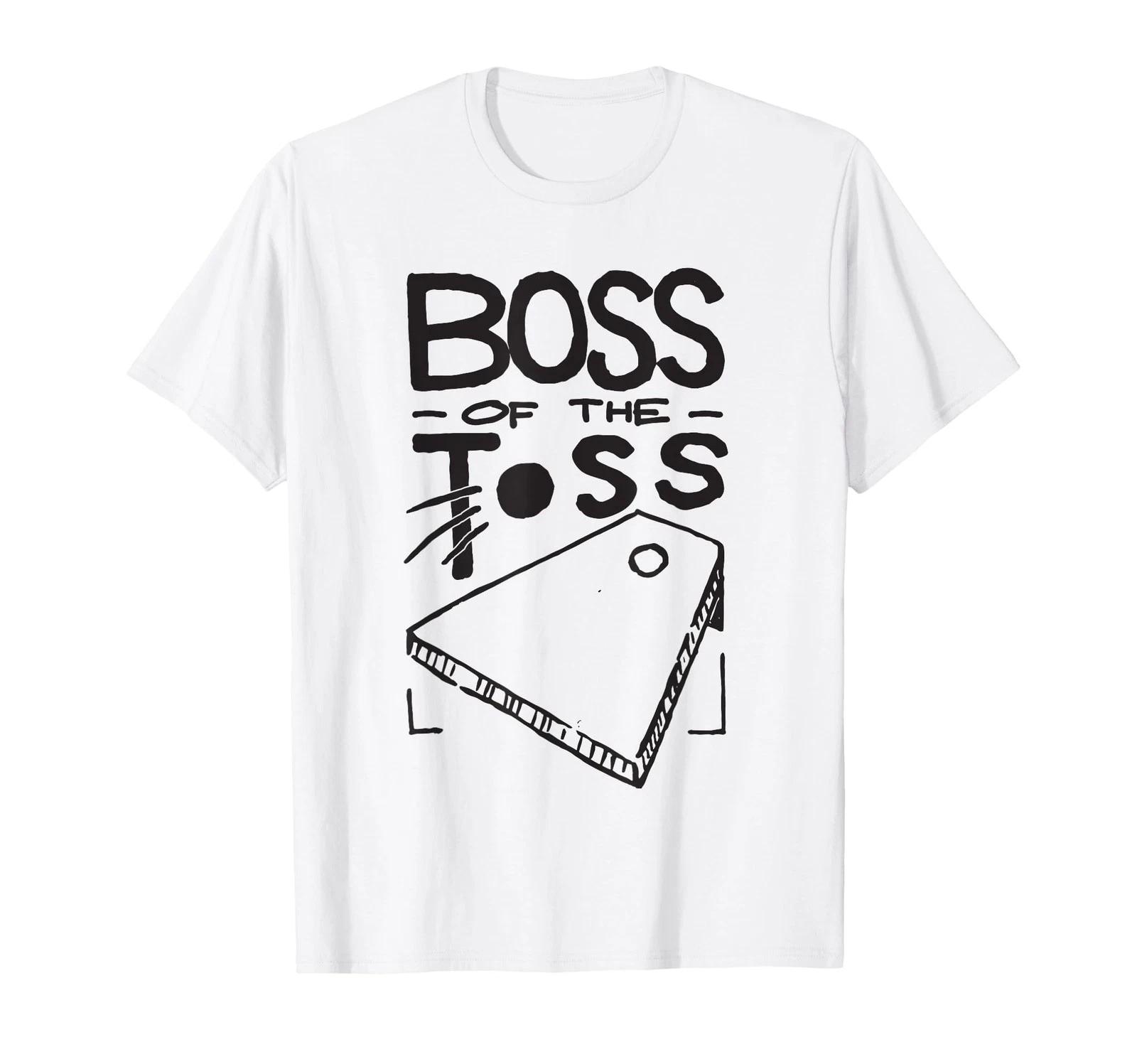 Чемпион игры в корнхол  Boss Of The Toss  - Мешочек для игры в корнхол_ Футболка для корнхола_ S