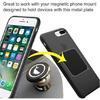 SALEX Replacement Metal Plates Set for Magnetic Car Phone Holders, Wall & Air Vent Mounts, Cases, Magnets. Kit of 4 Black Round Iron Discs Without