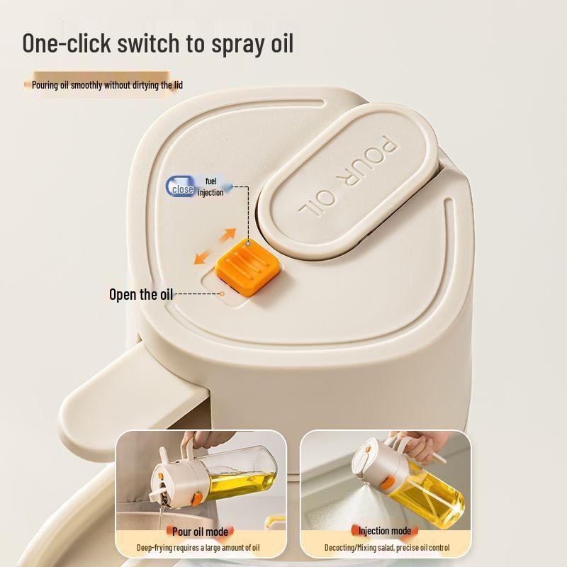 Leak-Proof Dual-Use Oil Sprayer Bottle for Home - Glass Spray & Pour, No-Stick, All-in-One Kitchen Essential