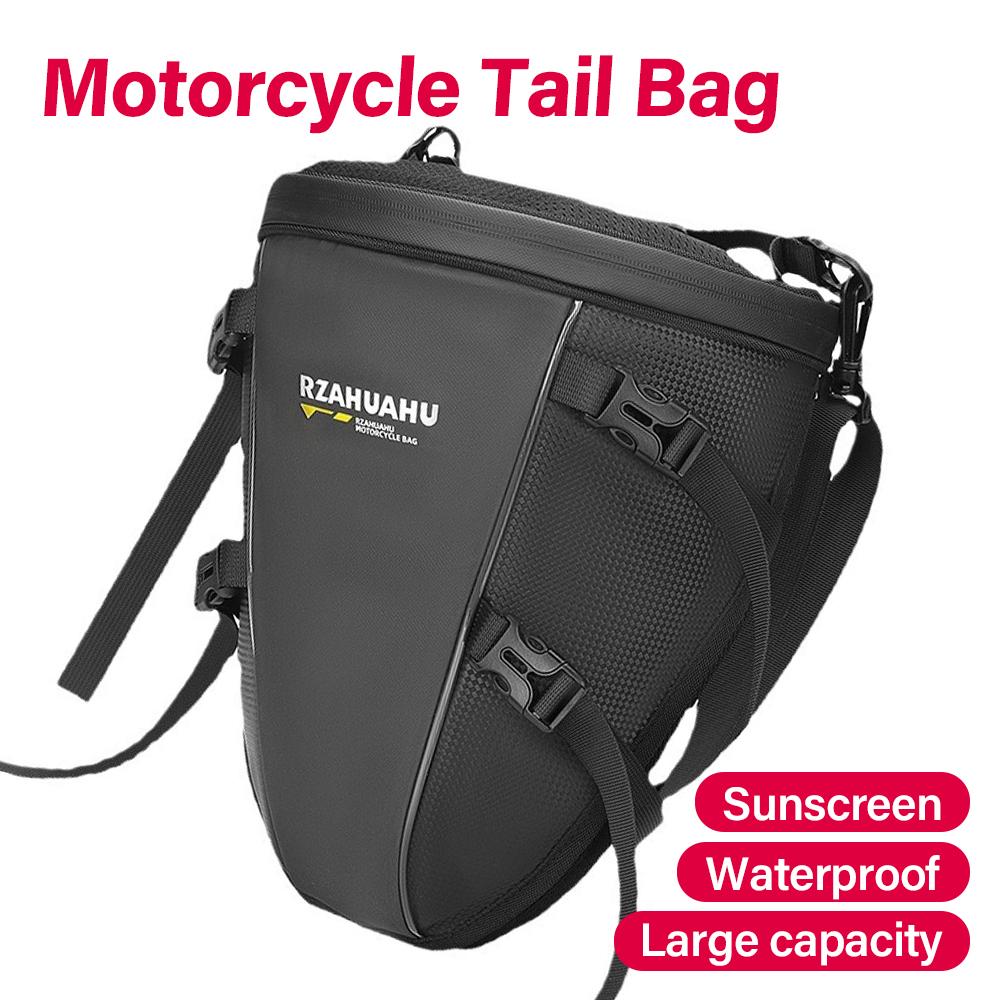 Large Capacity Motorcycle Rear Seat Bag Waterproof Motorbike Tail Bag Saddle Bag for Travel Storage Fits for Electric Bike