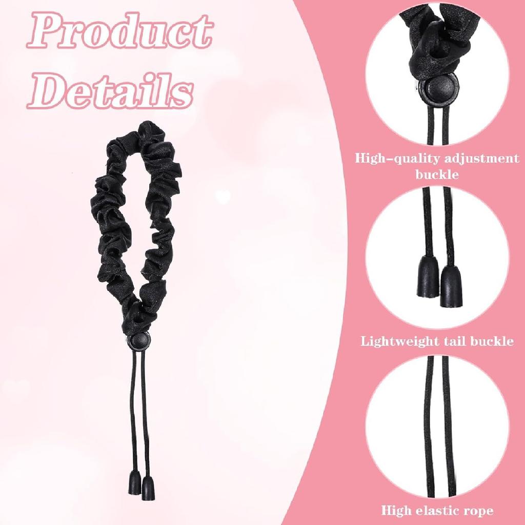 1PC Drawstring, Satin, Hairband, Extra Long, Fashion, Simulated Silk, Premium, Headpiece, African Puff Adjustable Headband