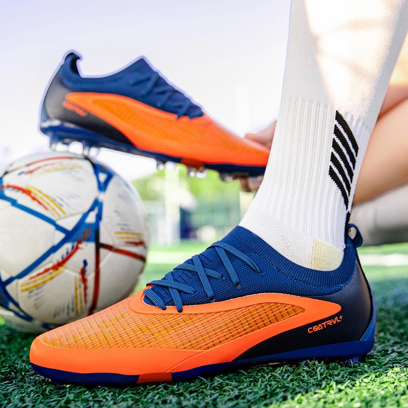Low-cut football shoes with long studs for adults, men and women, sports anti-skid wear-resistant competition training shoes