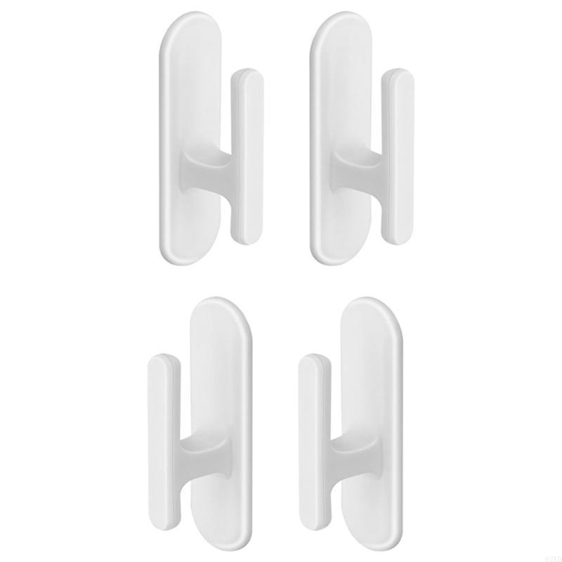 62KD 4Pcs Safety Blind Pull Cord Winder Window Blind Cord Wrap Cleats Curtain Drapery Shade String Holder Adhesive Hooks