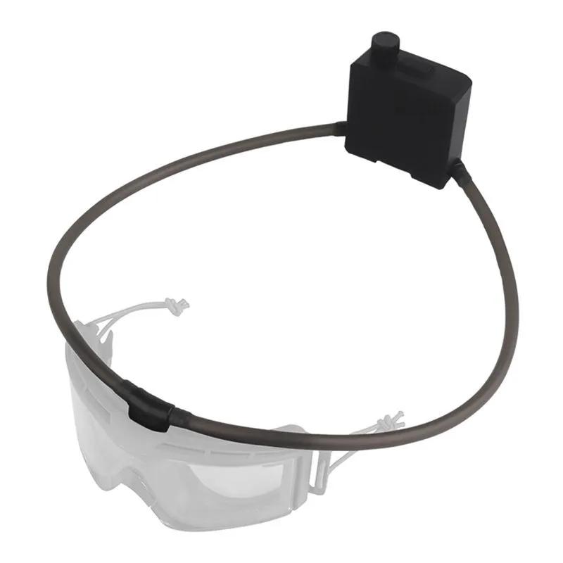 

With adjustable knob Fan Anti-fog Kit Tactical Goggles Defogging for Airsoft Shooting Motocross Mountaineering Ski чорний