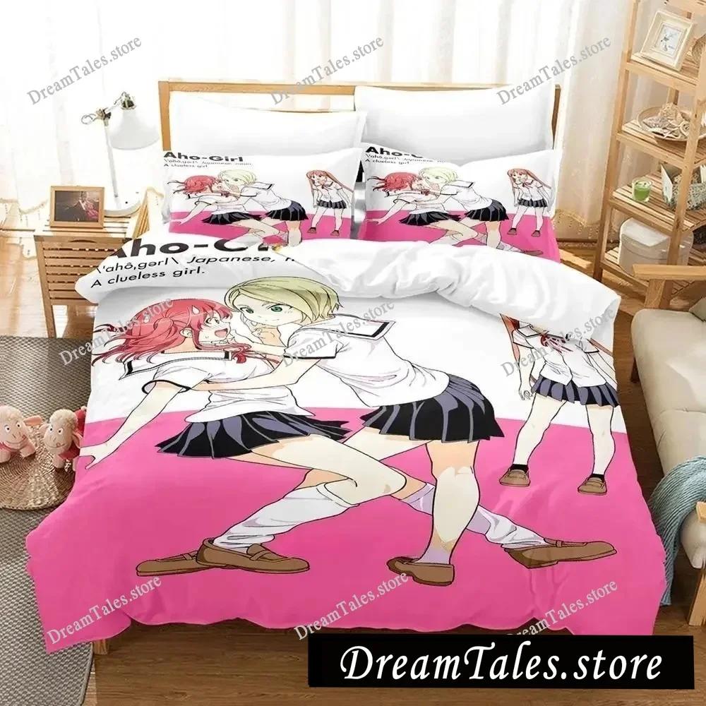 Aho Girl Bedding Set Single Twin Full Queen King Size Bed Set Adult Kid Bedroom Duvet Cover Sets 3D Print Anime Bed Sheet