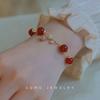 Red rose bell bracelet super white jewelry set temperament high-end bracelet jewelry combination set