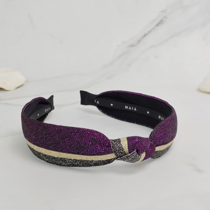 MAIA Shining Stripe Headband - Purple