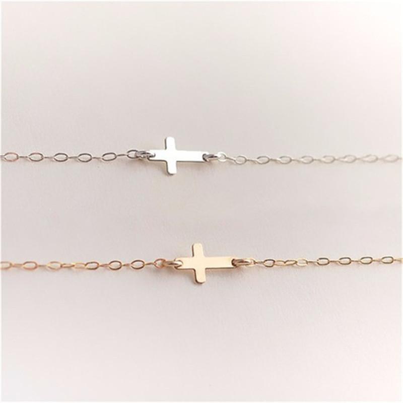 Fashion Cross Charm Bracelets For Women Simple Gold Sliver Color Infinity Bracelet Jewelry Gifts Female Wholesale Dropshipping