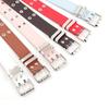 Women Trouser Belt Punk Cool Metal Buckle Adjustable Eyelet Leather Fashion Thin Waistband For Jeans Dress Hole Waist Goth Belt