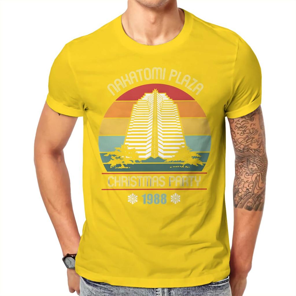 Die Hard Nakatomi White T Shirt Homme Unisexs Tshirt Cotton Short Sleeve