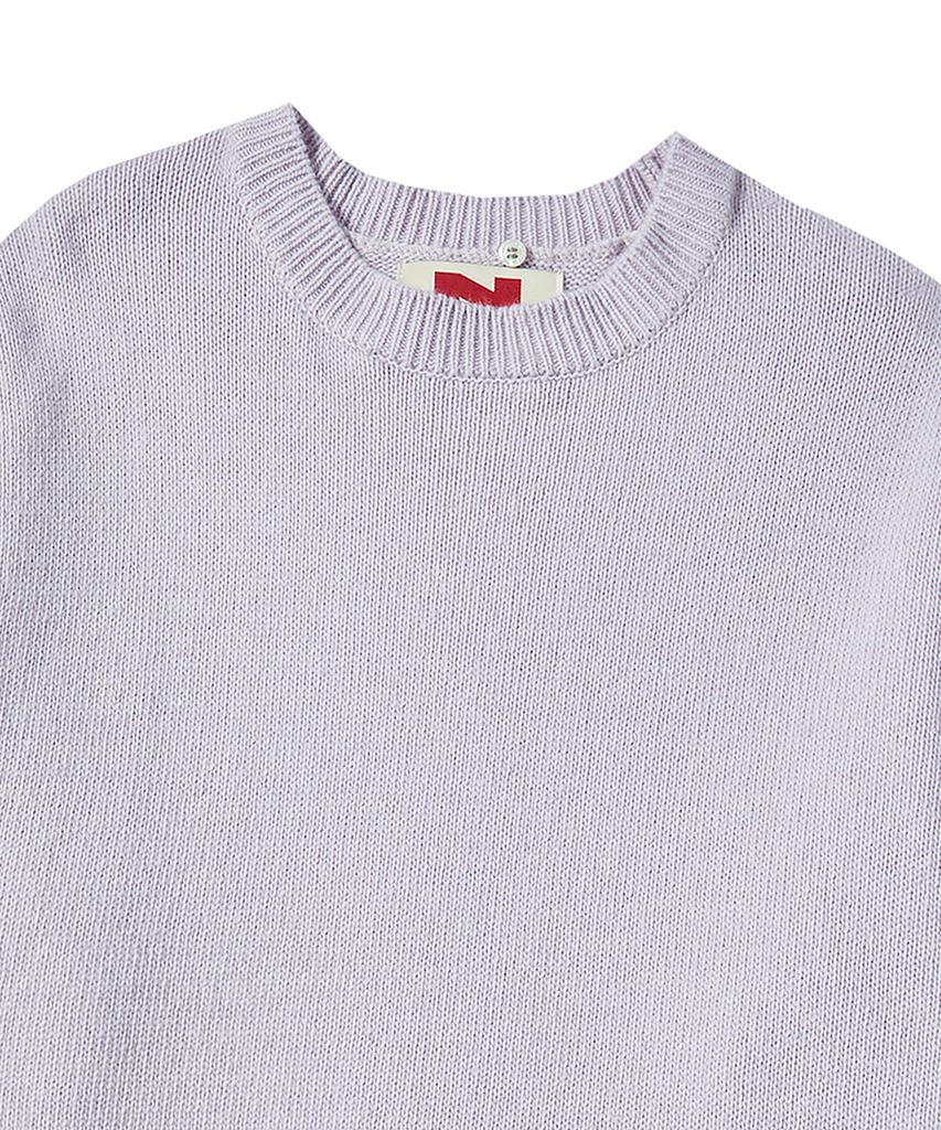 BEYOND CLOSET [Collection Line] Modular Collar Wool Knit Lavender