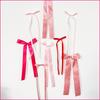 12/16/45Pcs Pink Bow Party Decorations Big Ribbon Bows Wall Decor for Coquette Baby Shower Bridal Wedding Birthday Supply