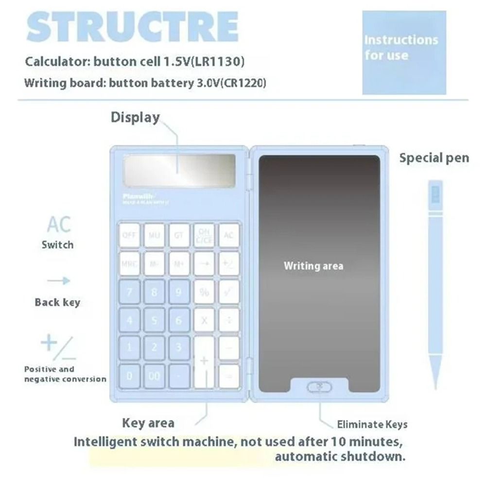 Cute Foldable Calculator Portable Student Calculator Mini Finance Calculator  Financial Accounting